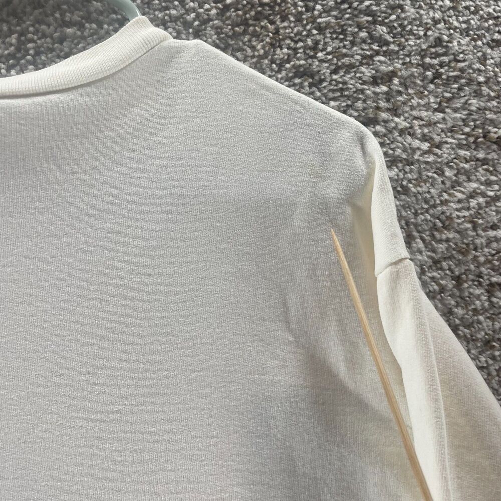 Vintage Eddie Bauer Sweater Mens Medium White Crew Neck Pullover‎ Sweatshirt 90s - Picture 11 of 15